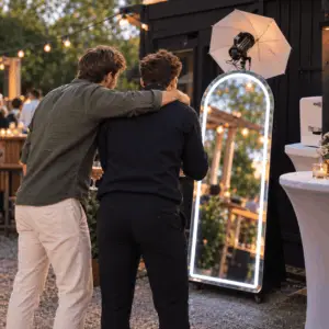 Mirror booth met gasten